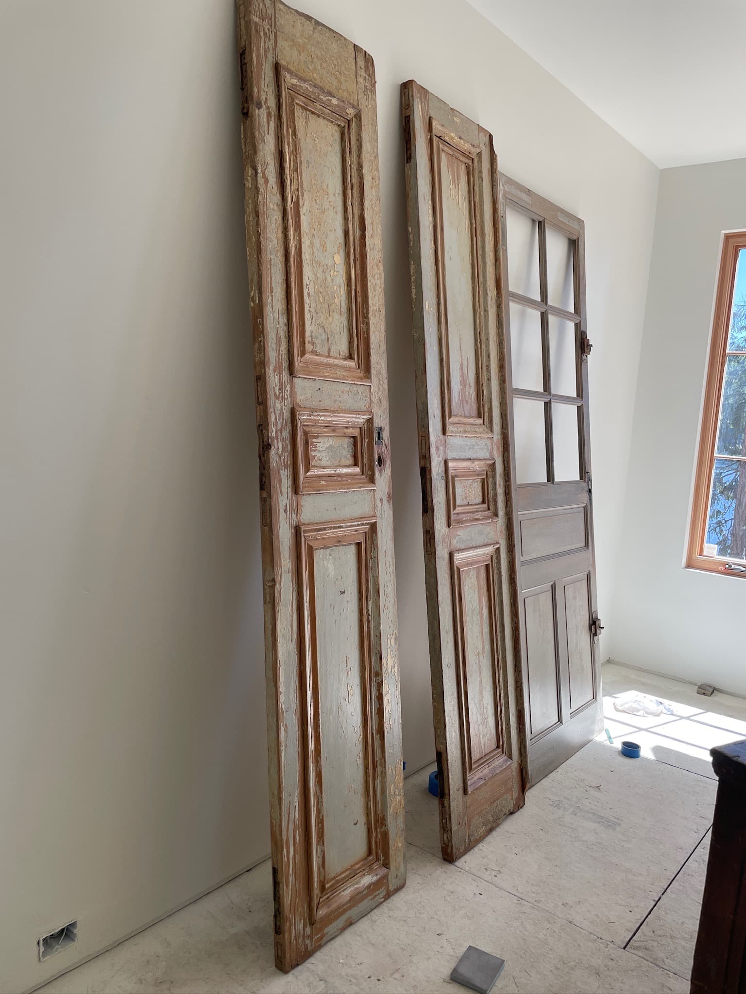 Antique doors mid-refinish