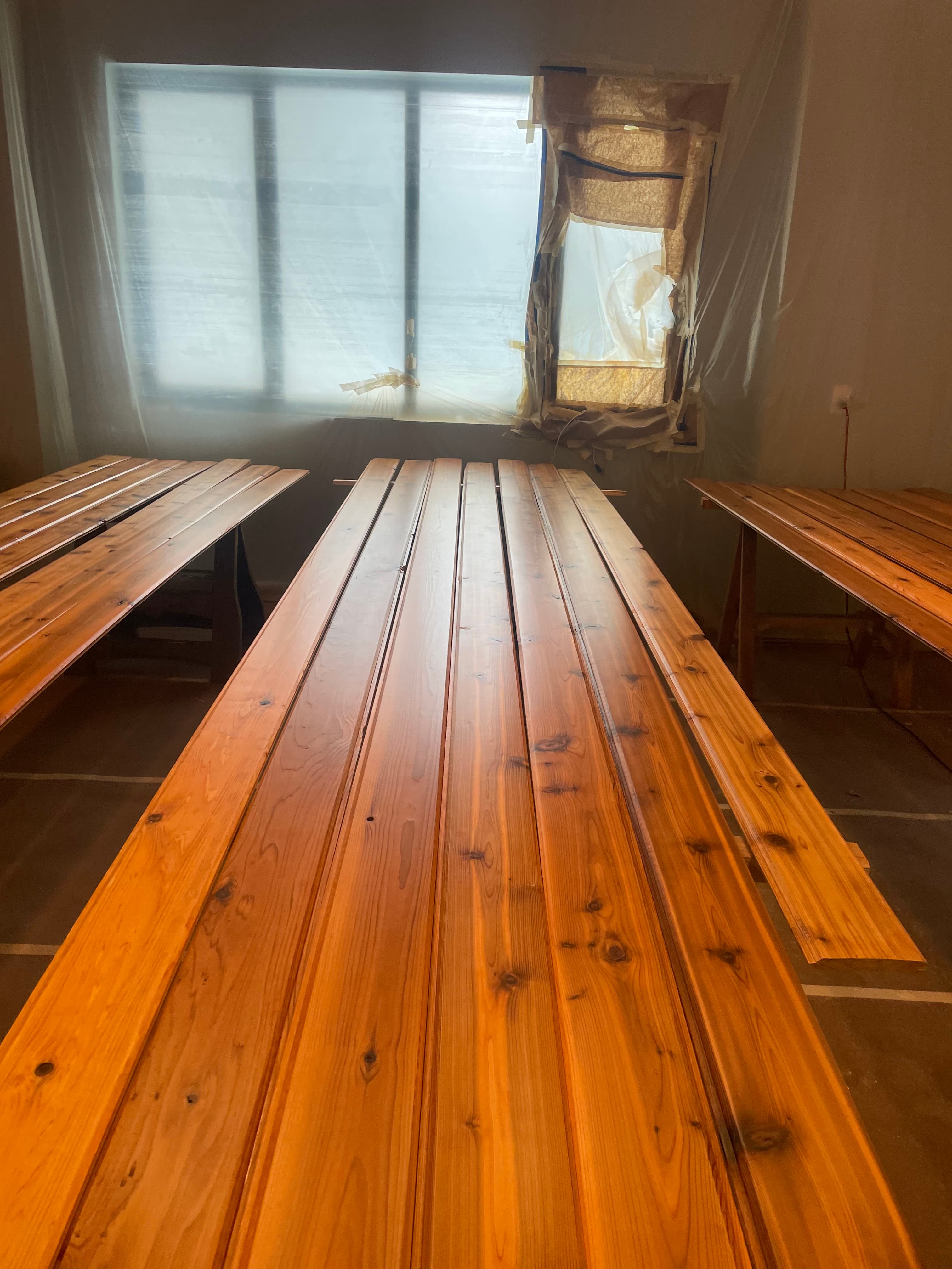 Finished wood stairway detail in a Spokane, WA custom interior
